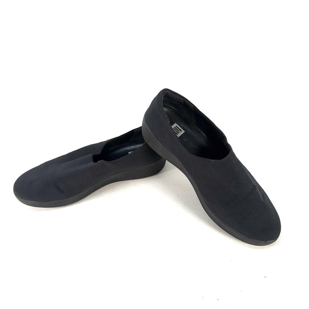FitFlop Superstretch Bobby Slip On Ballet Flat Power Black/Black US 9 EU 41